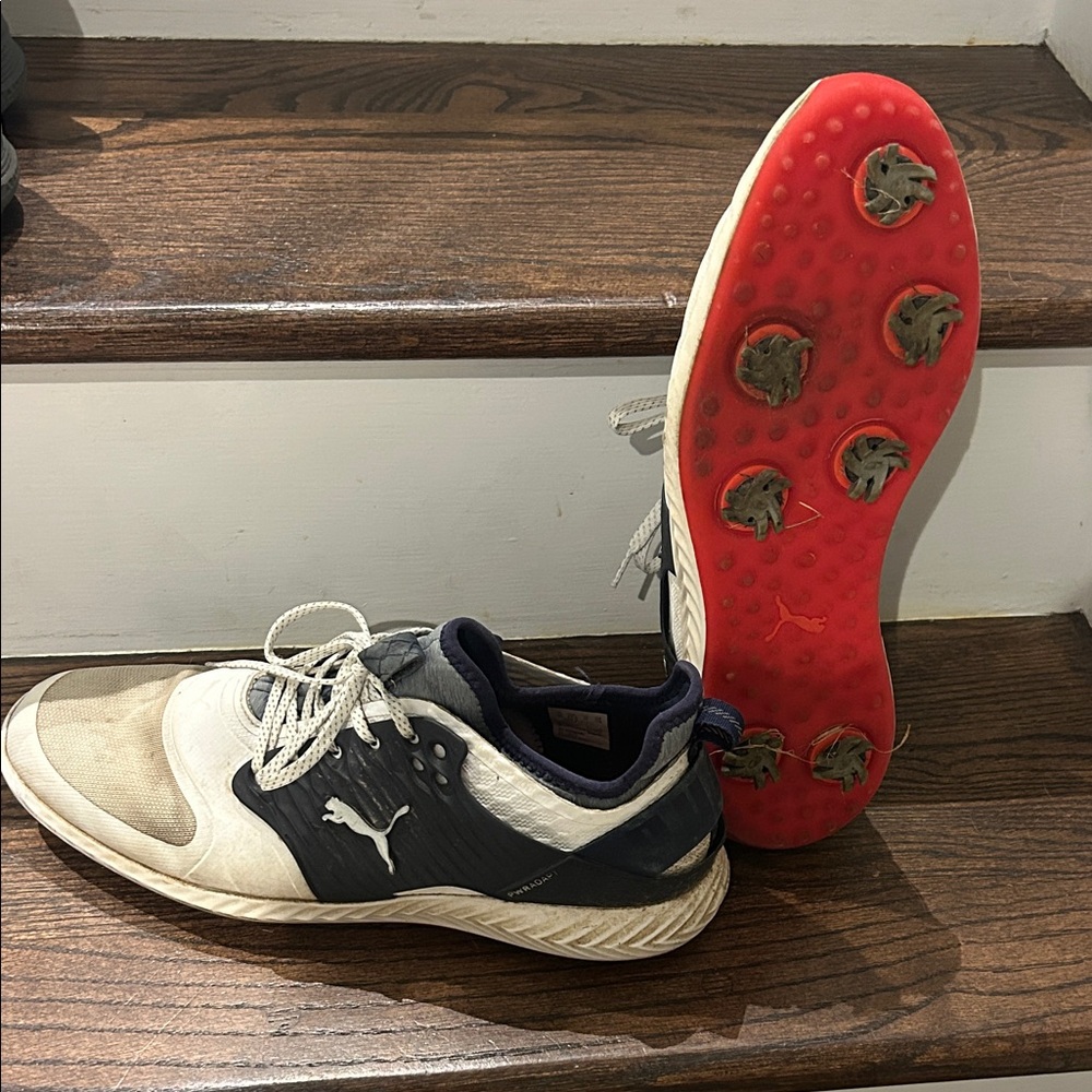 Puma Men's Blue, White, and Red Athletic Shoes